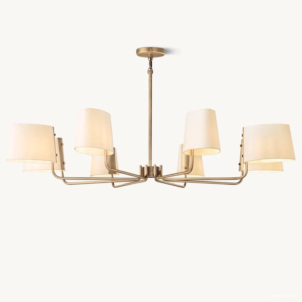 Martineau Conical Linen Round Chandelier 60"