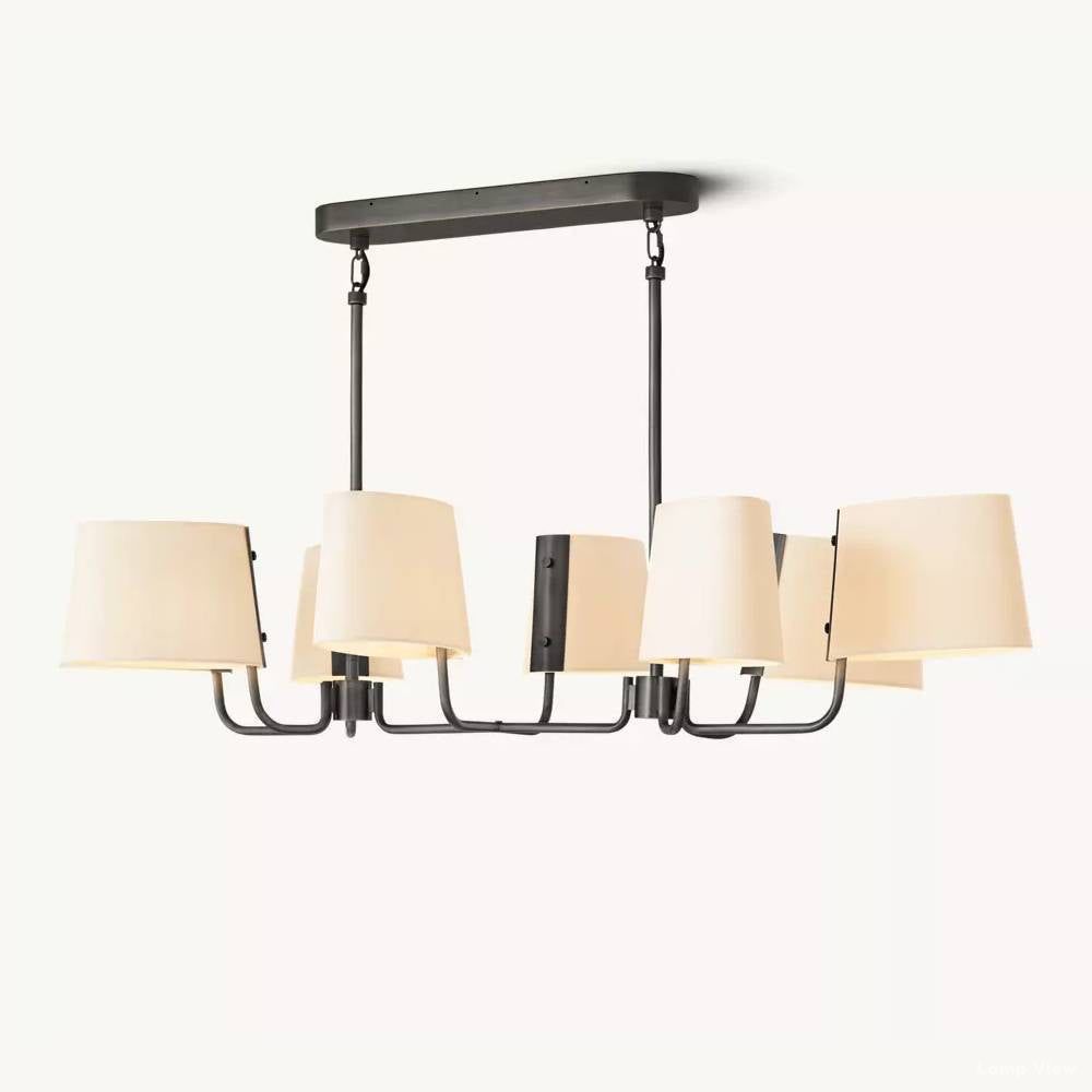 Martineau Conical Linen Linear Chandelier 54"