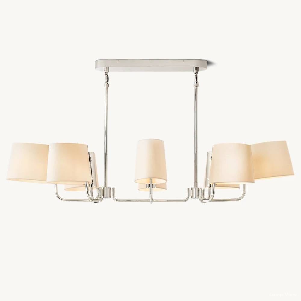Martineau Conical Linen Linear Chandelier 54"