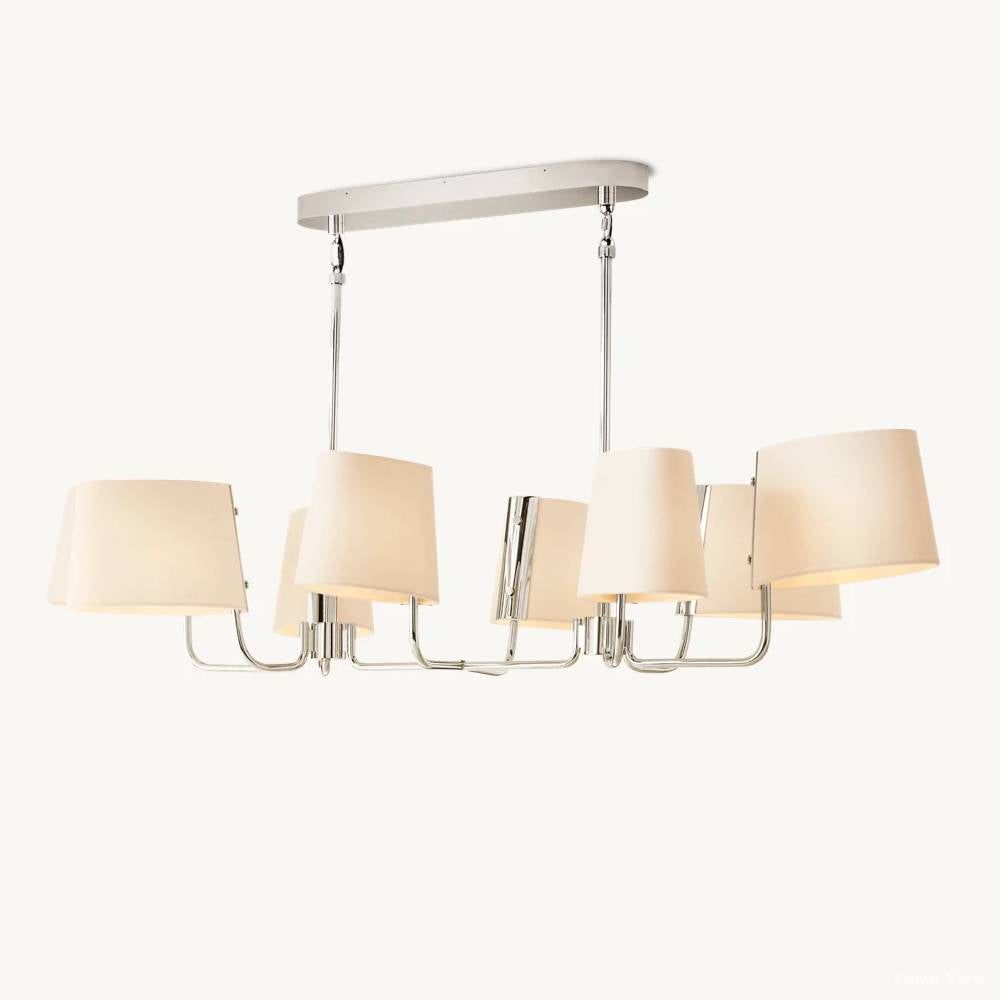 Martineau Conical Linen Linear Chandelier 54"