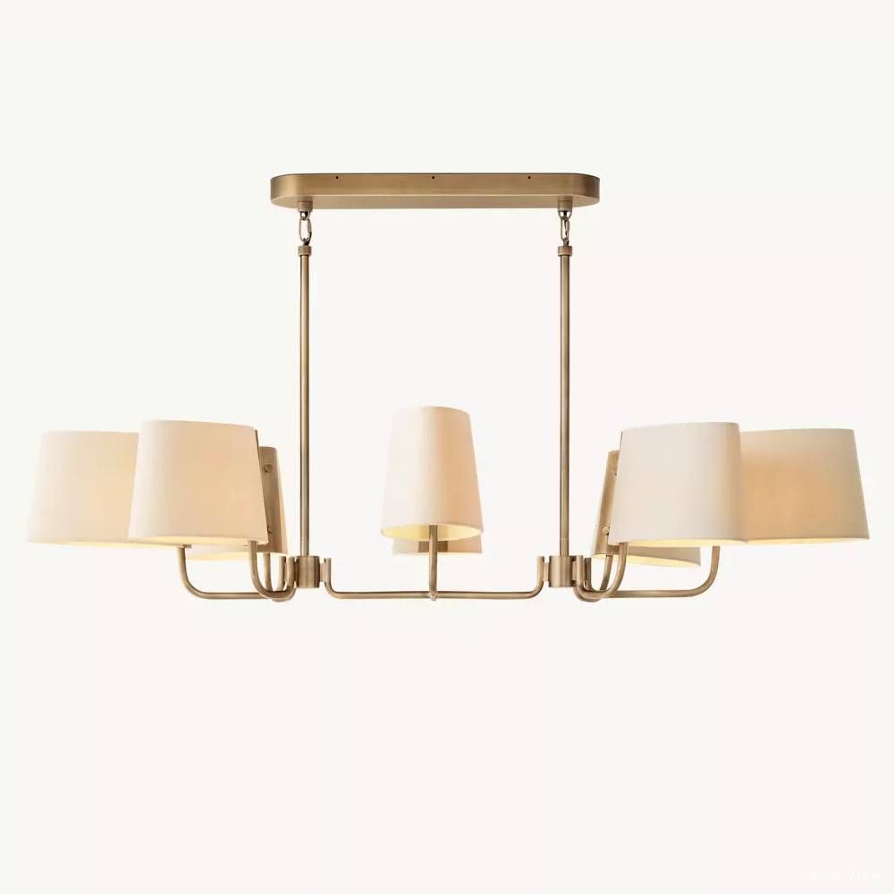 Martineau Conical Linen Linear Chandelier 54"