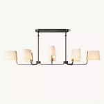 Martineau Conical Linen Linear Chandelier 72"
