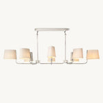 Martineau Conical Linen Linear Chandelier 72"