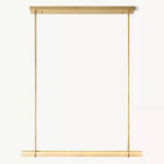 Audubon Vertical Alabaster Single Bar Linear Chandelier 60"