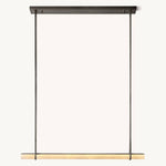 Audubon Vertical Alabaster Single Bar Linear Chandelier 60"