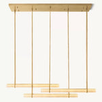 Audubon Alabaster Triple Bar Linear Chandelier