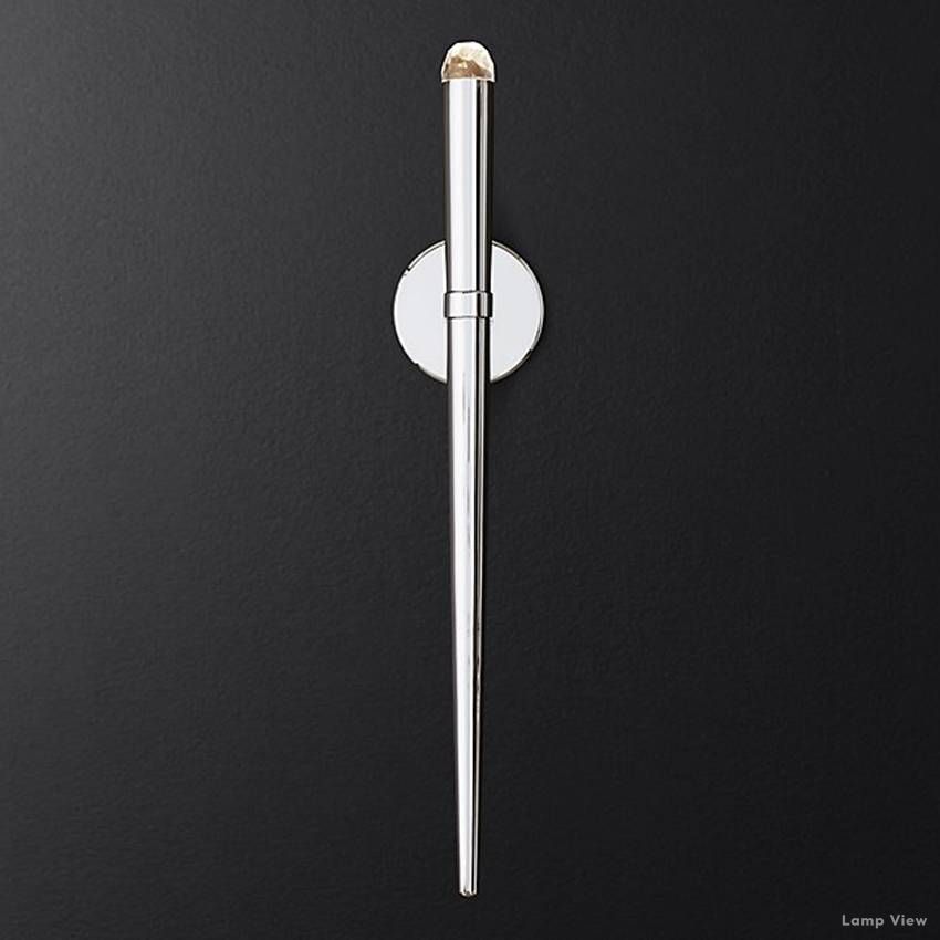 Aquitaine Conical Brass Torch Wall Sconce
