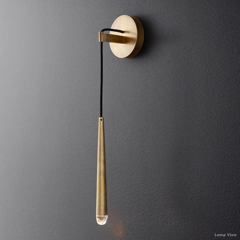 Aquitaine Conical Brass Wall Sconce