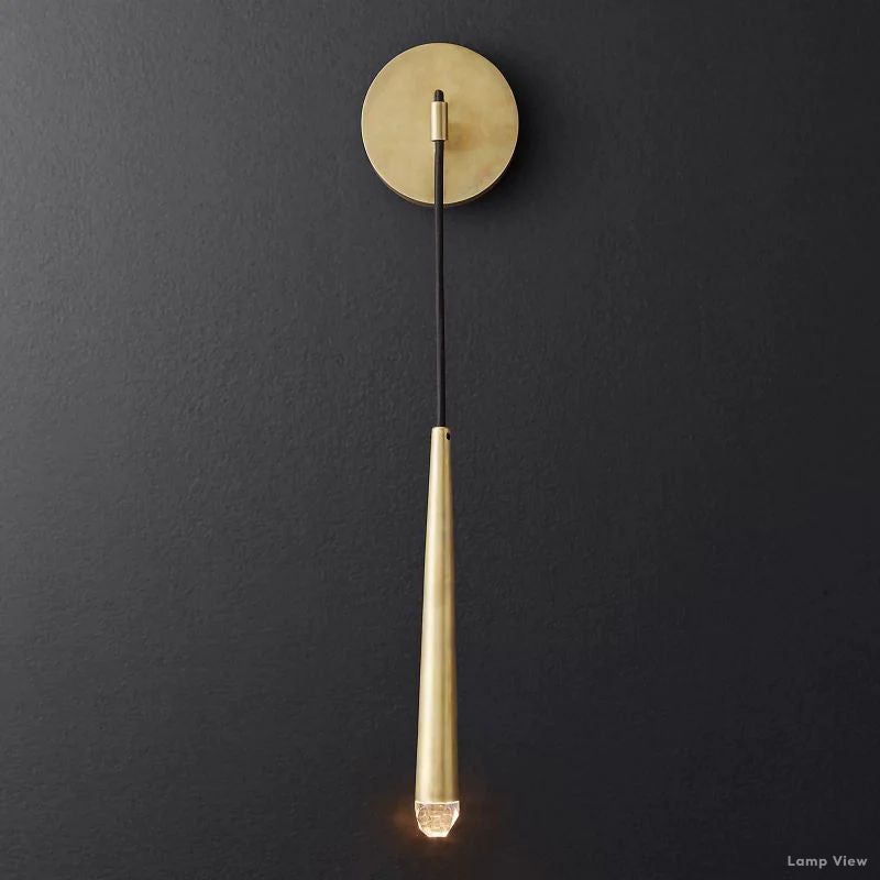 Aquitaine Conical Brass Wall Sconce