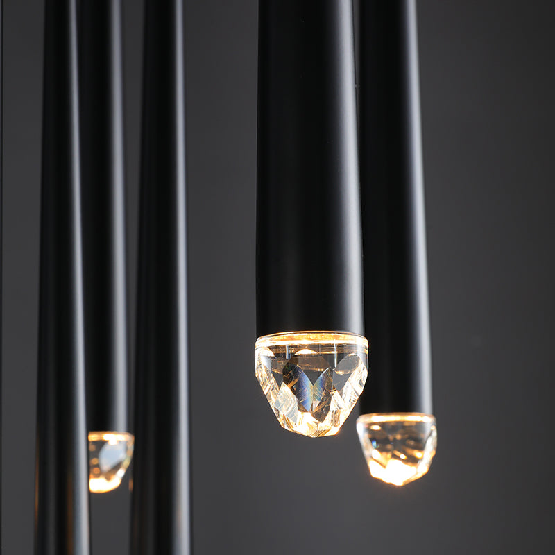 Aquitaine Conical Brass Round Chandelier 24"