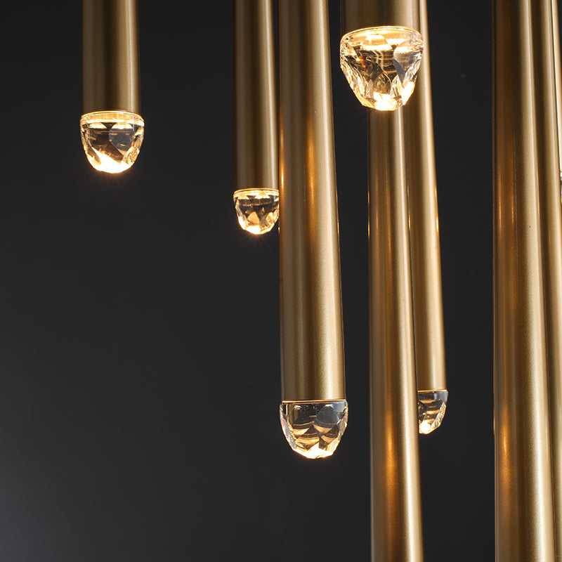 Aquitaine Conical Brass Round Chandelier 24"