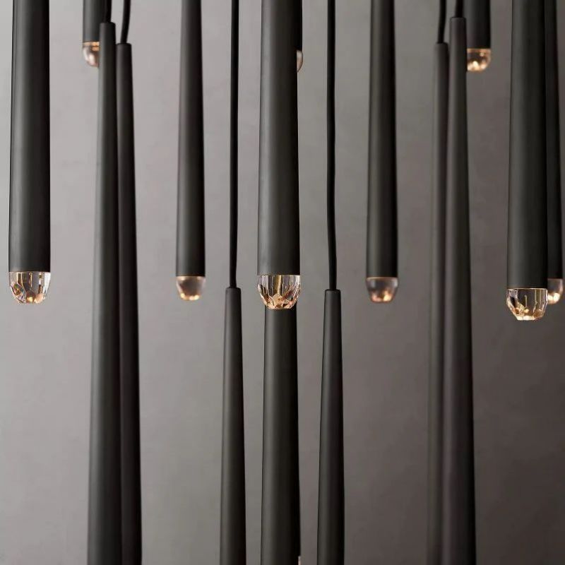 Aquitaine Conical Brass Round Chandelier 48"