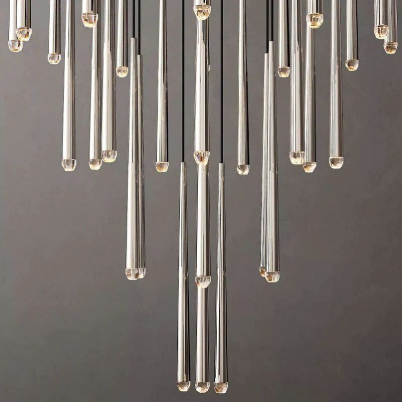Aquitaine Conical Brass Round Chandelier 48"