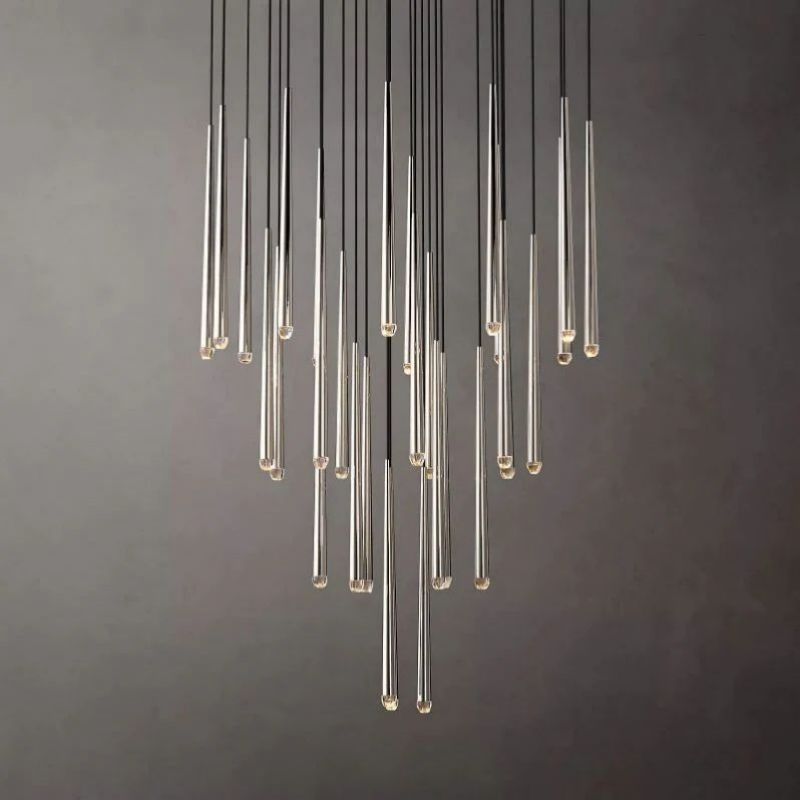 Aquitaine Conical Brass Round Chandelier 48"
