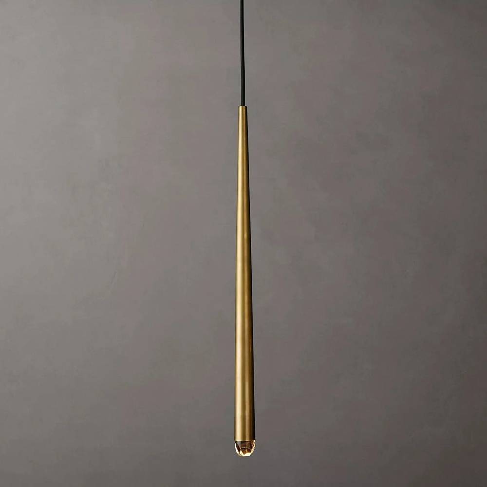 Aquitaine Conical Brass Pendant Light