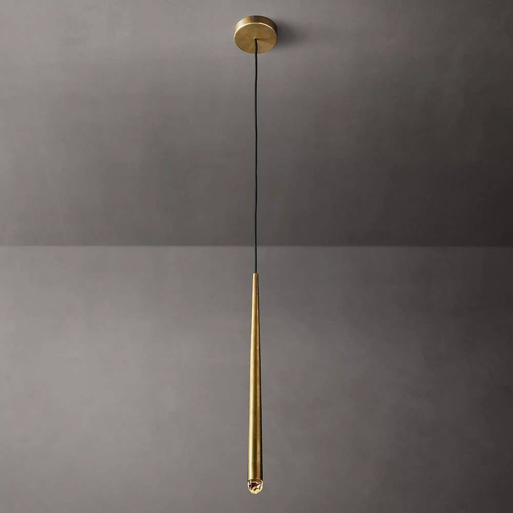 Aquitaine Conical Brass Pendant Light