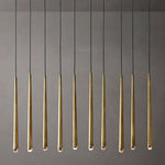 Aquitaine Conical Brass Linear Chandelier 48"