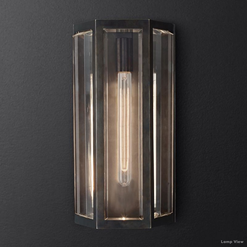 Chevalier Bordered Crystal Wall Sconce