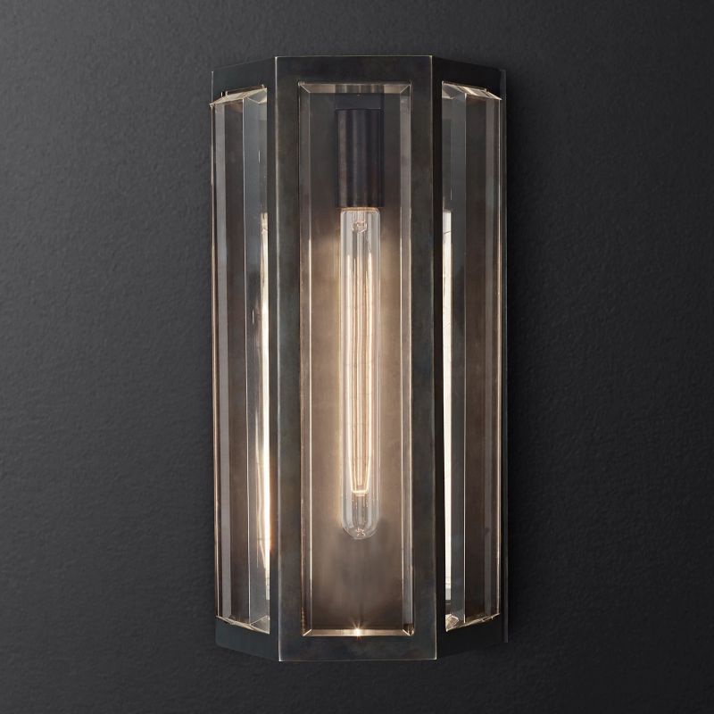 Chevalier Bordered Crystal Wall Sconce