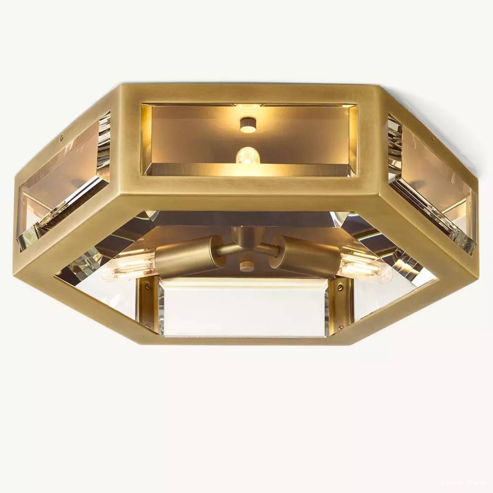 Chevalier Bordered Crystal Flush Mount