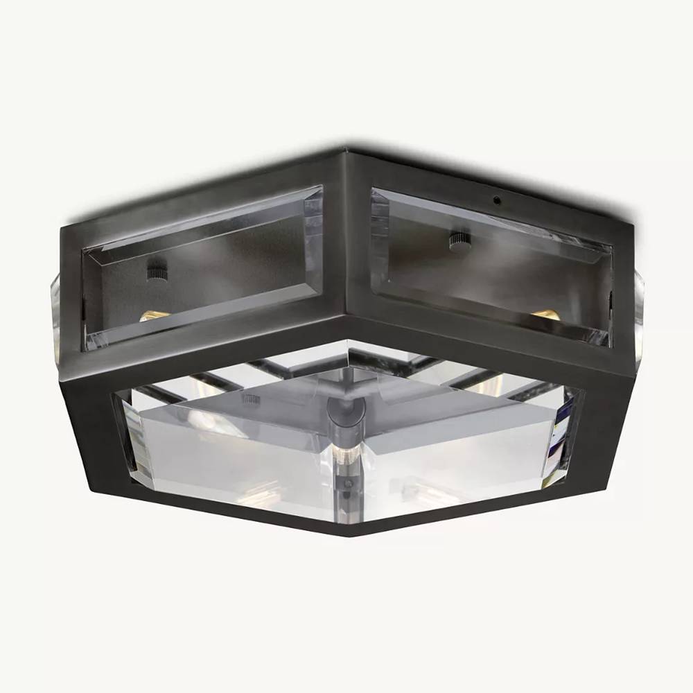 Chevalier Bordered Crystal Flush Mount