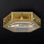 Chevalier Bordered Crystal Flush Mount