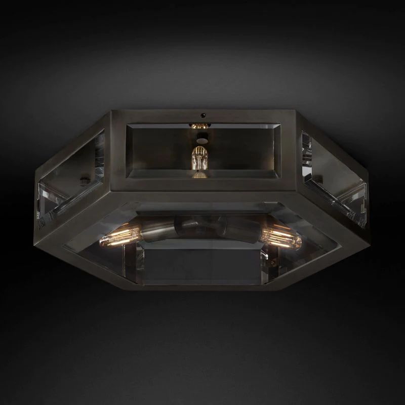 Chevalier Bordered Crystal Flush Mount