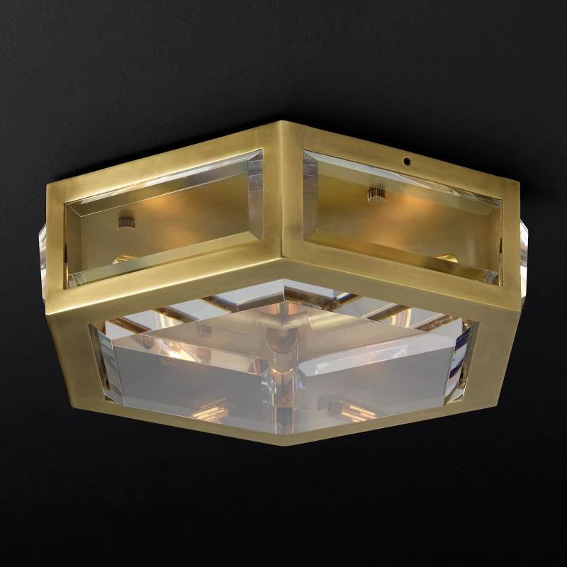 Chevalier Bordered Crystal Flush Mount