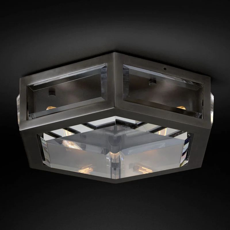 Chevalier Bordered Crystal Flush Mount