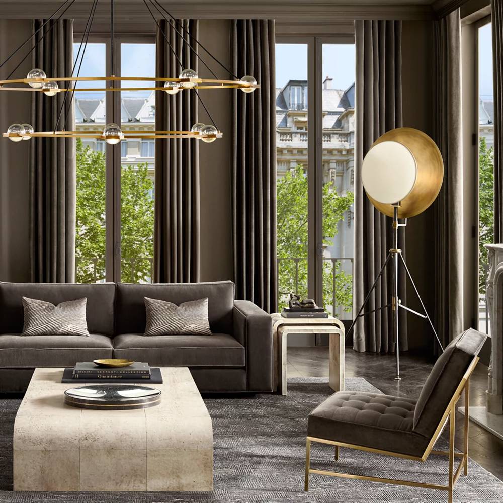 Eclatant Inset Crystal Round Chandelier 48"