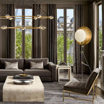 Eclatant Inset Crystal Round Chandelier 48"