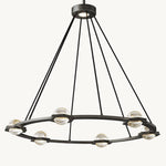 Eclatant Inset Crystal Round Chandelier 36"
