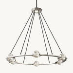 Eclatant Inset Crystal Round Chandelier 36"