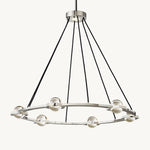 Eclatant Inset Crystal Round Chandelier 36"