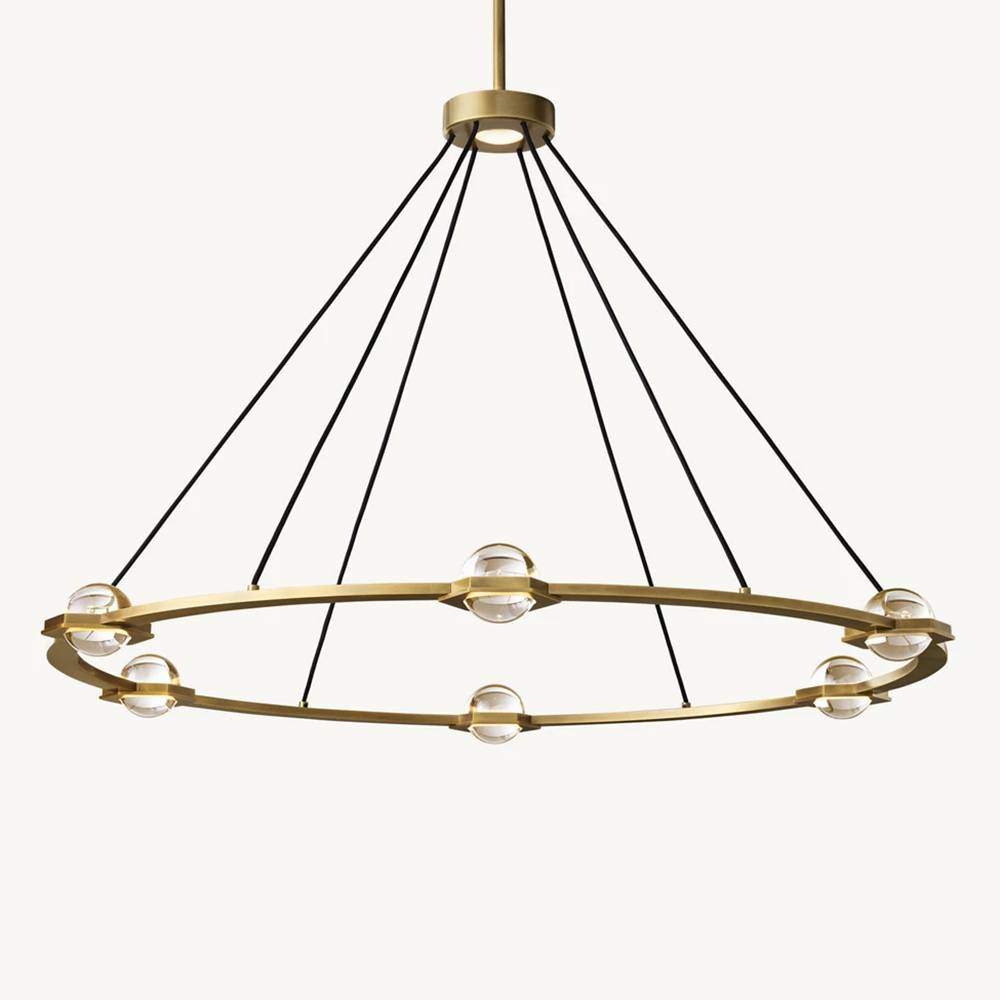 Eclatant Inset Crystal Round Chandelier 48"