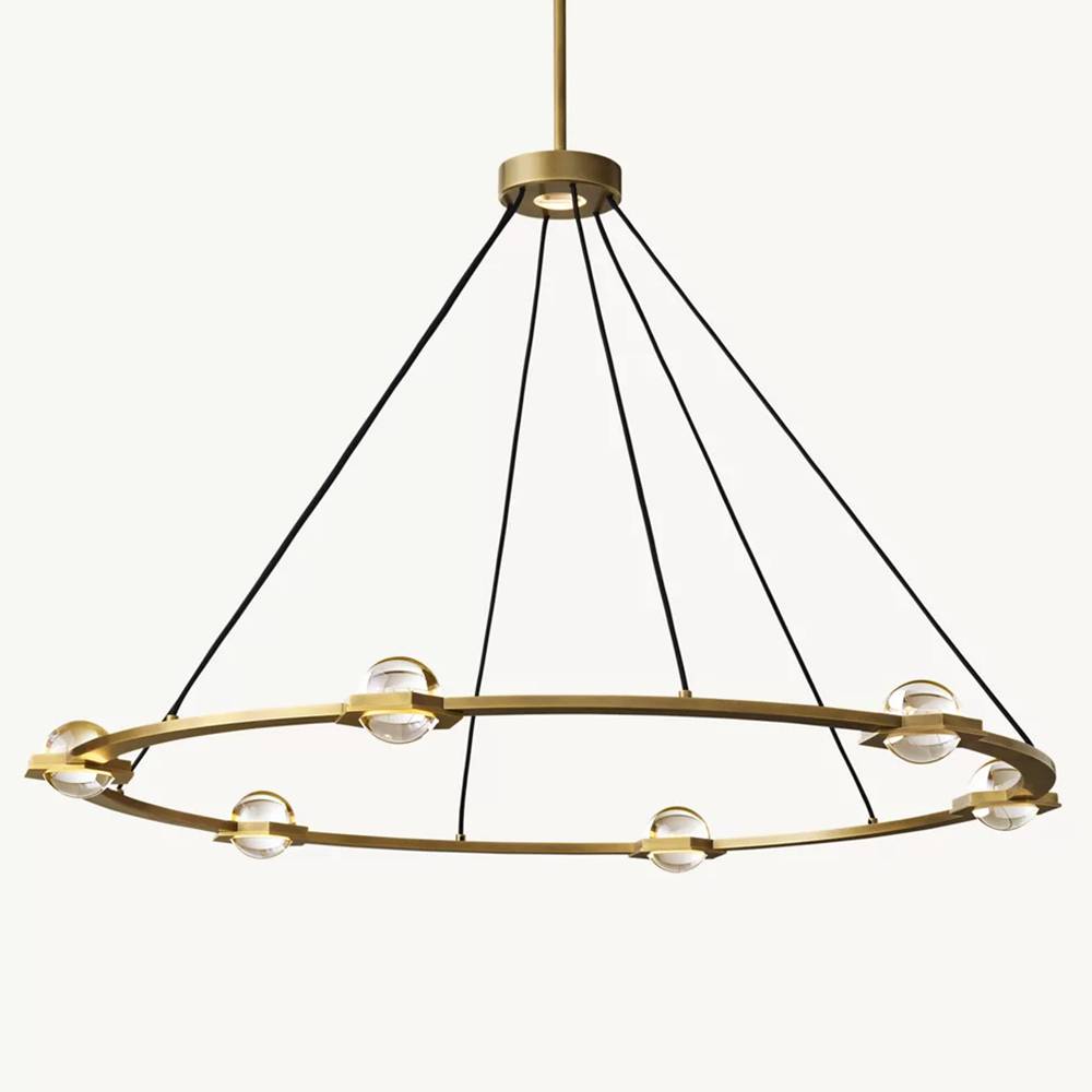 Eclatant Inset Crystal Round Chandelier 48"