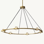 Eclatant Inset Crystal Round Chandelier 48"