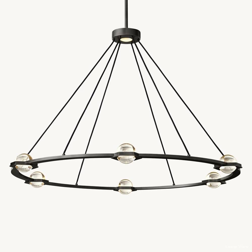 Eclatant Inset Crystal Round Chandelier 48"