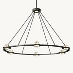 Eclatant Inset Crystal Round Chandelier 48"