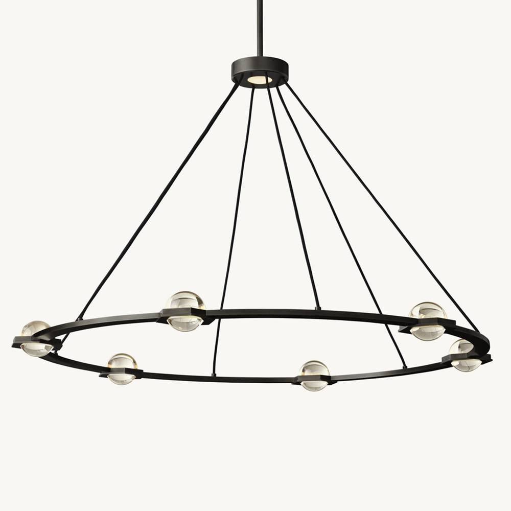 Eclatant Inset Crystal Round Chandelier 48"