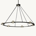 Eclatant Inset Crystal Round Chandelier 48"
