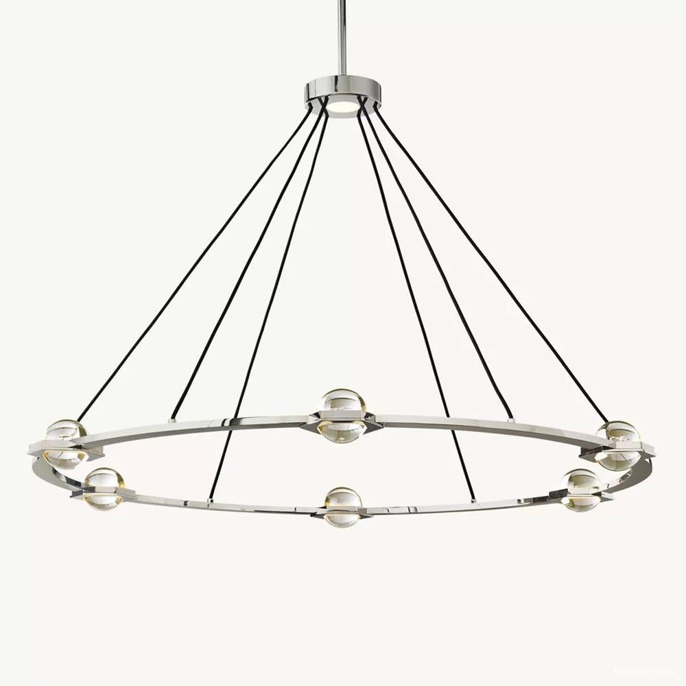 Eclatant Inset Crystal Round Chandelier 48"
