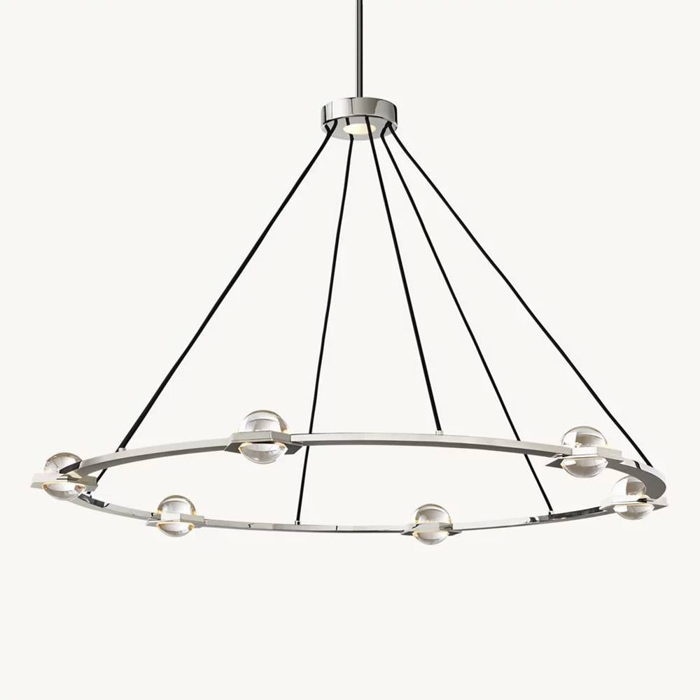 Eclatant Inset Crystal Round Chandelier 48"