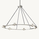Eclatant Inset Crystal Round Chandelier 48"