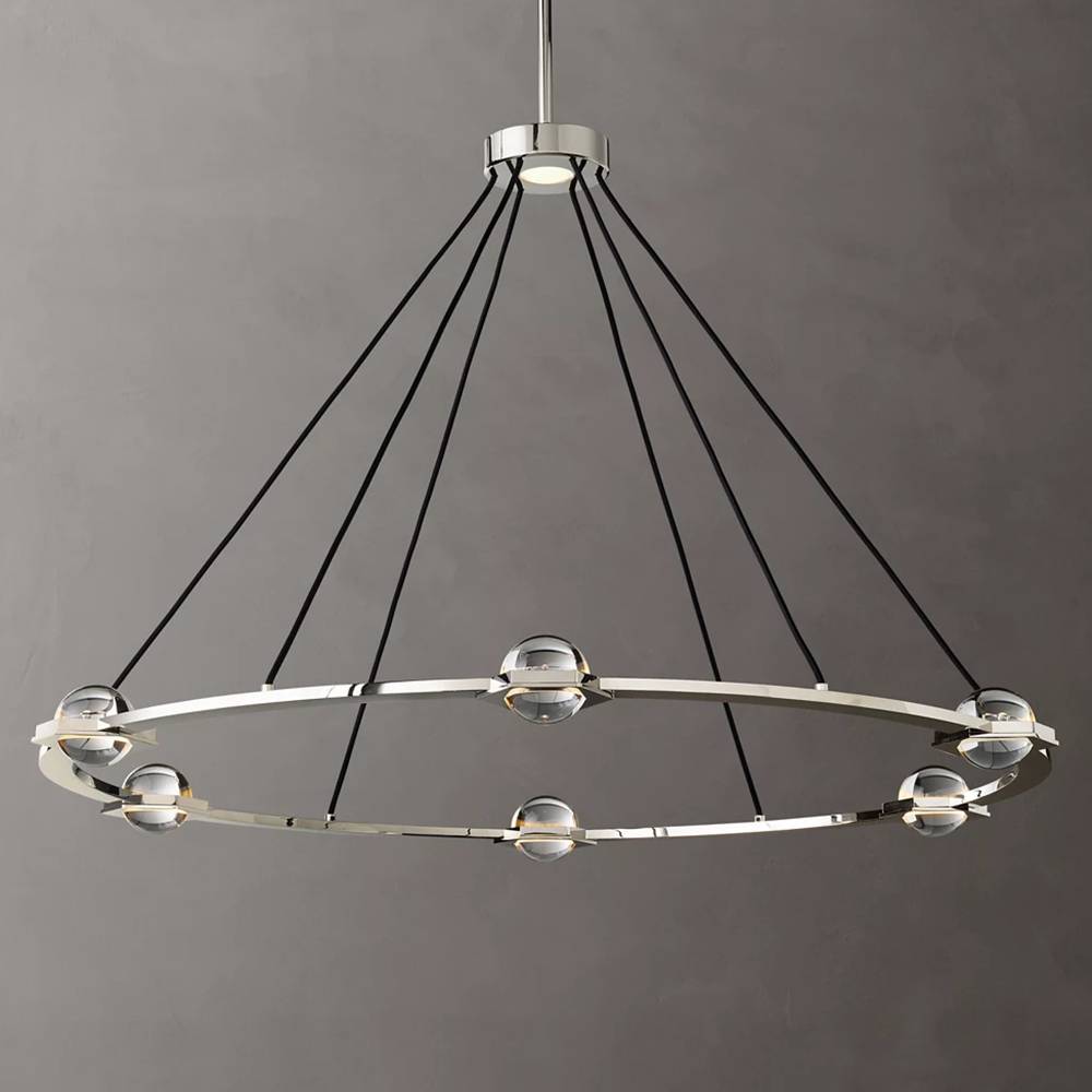 Eclatant Inset Crystal Round Chandelier 48"