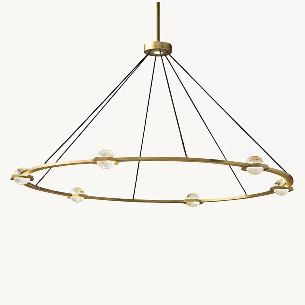Eclatant Inset Crystal Round Chandelier 60"