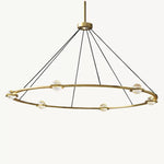 Eclatant Inset Crystal Round Chandelier 60"