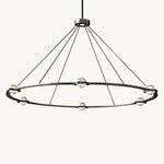Eclatant Inset Crystal Round Chandelier 60"