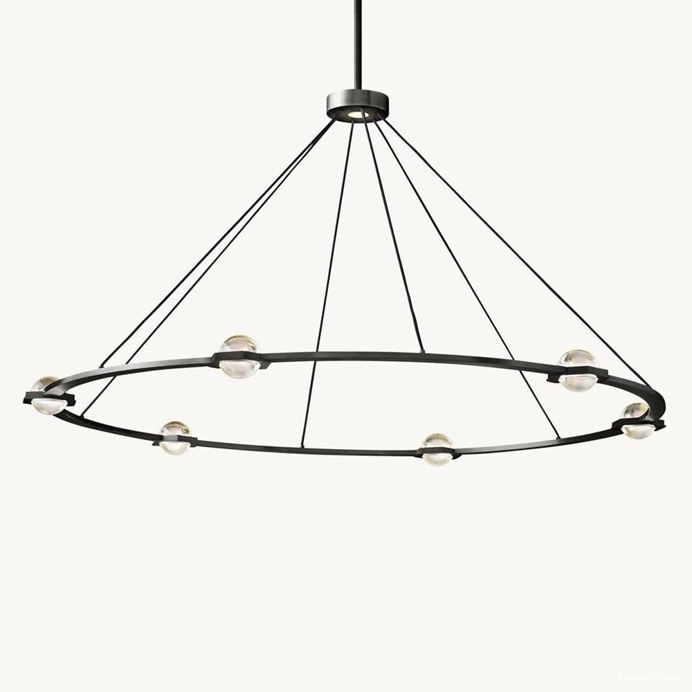 Eclatant Inset Crystal Round Chandelier 60"