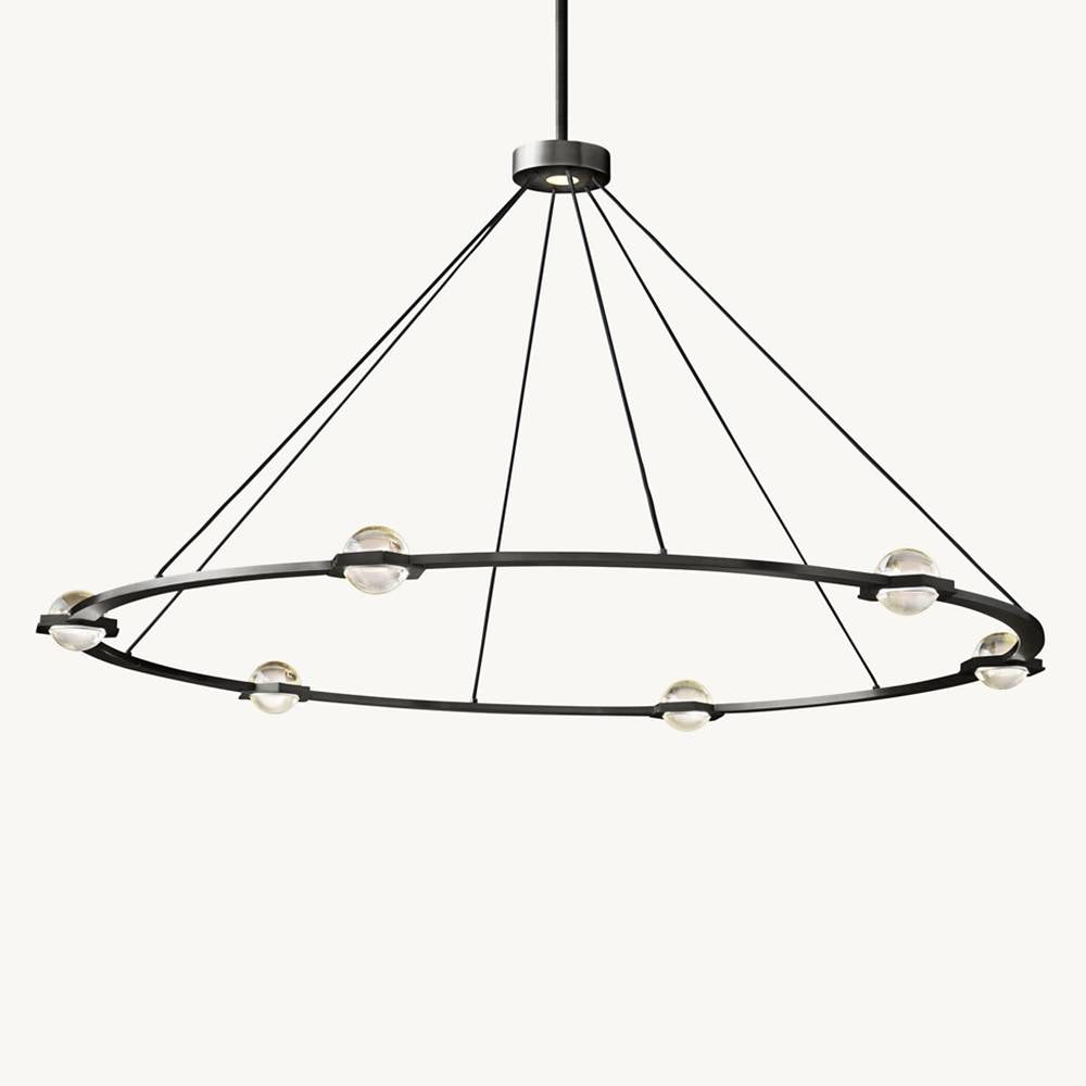 Eclatant Inset Crystal Round Chandelier 60"